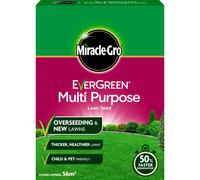 Miracle-Gro EverGreen Multi Purpose Lawn Seed 1.6 kg - 56 m2, White