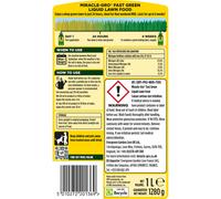 Miracle-Gro Fast Green Lawn Food Concentrated Liquid, 1 litre concentrate, 100 m² coverage