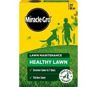 Miracle-Gro Healthy Lawn Food 2kg | Greener Grass in 7 Days & Thicker Denser Turf | Child and Pet Friendly Lawn Fertiliser | Weed Suppressing Nutrient Formula | NPK 14-0-5 | 2kg Carton - 80m2