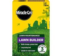 Miracle Gro Lawn Builder 2kg | 100 Day Long-Lasting Slow Release Lawn Feed | Stronger Greener & Thicker Turf | Ideal for Robot Mowers | NPK 22-5-5 | 2kg Carton - Treats 100m²