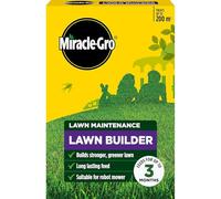 Miracle Gro Lawn Builder 4kg | 100 Day Long-Lasting Slow Release Lawn Feed | Stronger Greener & Thicker Turf | Ideal for Robot Mowers | NPK 22-5-5 | 4kg Carton - Treats 200m²
