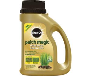 Miracle-Gro Patch Magic Grass Seed, Feed and Coir, 1015g Shaker Jar