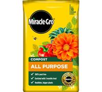 Miracle-Gro Peat Free All Purpose Compost 50L Nutrient Enriched With 3 Months Feed For Bigger Healthier Plants And Flowers