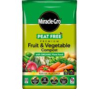 Miracle-Gro PEAT FREE Premium Fruit & Vegetable Compost with Organic Plant Food,