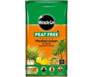 Miracle-Gro Peat-Free Premium Mediterranean & Citrus Plant Compost, 10L