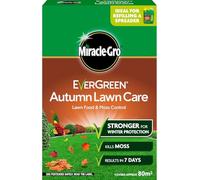 Miracle Gro Premium Autumn Lawn Feed & Moss Killer for Greener, Healthier Grass - Strengthens Roots, Prevents Moss Regrowth, Protects Lawn Through Winter - Professional Lawn Care (80m2 - Carton)