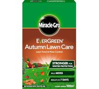Miracle Gro Premium Autumn Lawn Feed & Moss Killer for Greener, Healthier Grass - Strengthens Roots, Prevents Moss Regrowth, Protects Lawn Through Winter - Professional Lawn Care (100m2 - Carton)