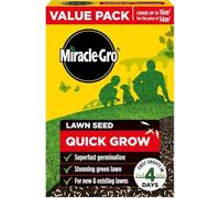 Miracle-Gro Quick Grow Lawn Seed - Create or Repair Lawn Fast | Covers Up to 16m², 28m² & 56m² | Ryegrass & Fescue Mix for Strong, Lush Growth - Available in 16m² Value Pack, 28m² & 56m² Sizes