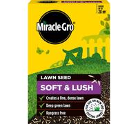 Miracle-Gro Soft & Lush Lawn Seed, Child and pet Friendly - Coverage 28m2 / 840g Box, Yellow