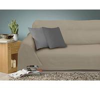 Miracle Home Caiman Multi-Purpose Quilt, 100% Cotton, Beige, 220 x 260 cm