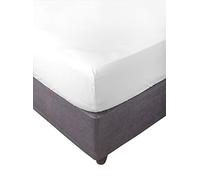 Miracle Home. Fitted Sheet 100% Brushed Microfibre, Adjustable, Elastic and Anti-Peeling, 150 x 200, 150 cm Bed, White