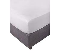 Miracle Home. Fitted Sheet, 100% Brushed Microfibre, Adjustable, Elastic and Anti-Peeling, 90 x 200 cm, 90 cm Bed, Ecru