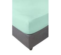 Miracle Home. Fitted Sheet 50% Cotton 50% Polyester, Soft and Comfortable, Elastic Corners, Anti-Peeling, for Mattresses of 20-30 cm, Sea Green, 200 x 200 x 30 cm, Bed 200 cm