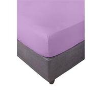 Miracle Home. Fitted Sheet, Elastic, Soft, Comfortable, Anti-Pilling. Cotton 50% 50% Polyester. Malve. 135 x 200 cm