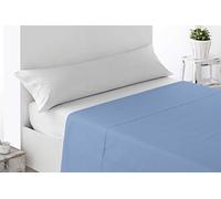 Miracle Home. Flat Sheet, Soft and Comfortable, 100% Brushed Microfibre, Wrinkle Free and Anti Peel, 210 x 270 cm, for 135 cm Beds, Sky Blue