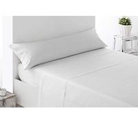 Miracle Home. Flat Sheet Soft and Comfortable 100% Brushed Microfibre, Wrinkle Free and Anti-Peeling. 160 x 270 cm, Bed 90 cm, White