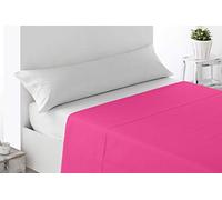 Miracle Home. Flat Sheet Soft and Cosy 100% Brushed Microfibre Wrinkle Free Anti-Peeling Flat Sheet 160 x 270 cm Bed 90 cm Fuchsia