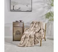 Miracle Home. Fleece Blanket Reversible Microfiber Kunzite Flannel and Sherpa 300GSM-180GSM, Soft, Warm and Lightweight, Machine Washable, 130 X 160 Beige