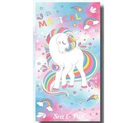 Miracle Home. Magical Unicorn Microfibre Towel, 100% Polyester, 75 x 145 cm 11836