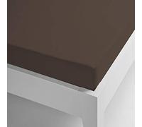 Miracle Home Microfiber Thermal Fitted Sheet Coral Plain Colours 135 x 200 chocolate