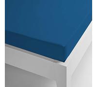Miracle Home Microfiber Thermal Fitted Sheet Coral Plain Colours 150 x 200 blue