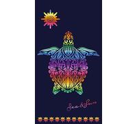 Miracle Home. Microfibre Towel Turtle Colours, 100% Polyester, 75 x 145 cm. 15553