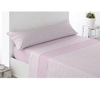 Miracle Home. Pyrenees Reyes Thermal Sheet Set (3 Pieces), Adjustable Fitted Sheet, Flat Sheet and Pillowcase. Maximum Warmth, Premium Softness and Pink Fit. 90 x 200. Bed 90 cm
