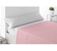 Miracle Home. Soft and Cosy Flat Sheet 100% Brushed Microfibre, Wrinkle Free and Anti-Peeling, 160 x 270 cm, 90 cm Bed, Pink