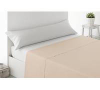 Miracle Home. Top Sheet Soft and Comfortable, 100% Brushed Microfibre, Wrinkle-Free and Anti-Peeling. 160 x 270 cm. Bed 90 cm. Beige