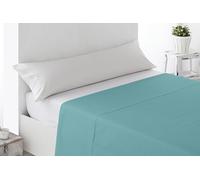 Miracle Home. Top Sheet Soft and Comfortable, 100% Brushed Microfibre, Wrinkle-Free and Anti-Peeling. 210 x 270 cm. Bed 135 cm. Light Aqua Green