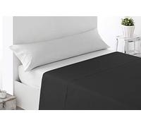 Miracle Home. Top Sheet Soft and Comfortable, 100% Brushed Microfibre, Wrinkle-Free and Anti-Peeling. 230 x 270 cm. Bed 150 cm. Black