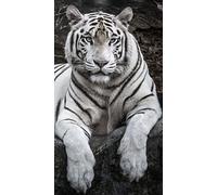 Miracle Home. Towel Microfiber Tiger, 100% Polyester, 75 X 145 cm 15084