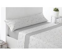 Miracle Home. Valverde Bed Sheet Set, 3-Piece Set, Fitted Sheet, Top Sheet and Pillowcase, Anti-Peeling, 50% Cotton-50% Brushed Microfibre, Beige, 150 x 200 cm, 150 cm Bed