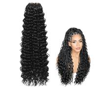 Miracle Knots Crochet Hair Extensions 36cm Deep Wave Human Hair
