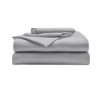Miracle Made Cooling Bed Sheets - Silver Grey, King Size - 4-Piece Silver Infused Set, 300 Thread Count - Thermoregulating Miracle Clean & Refreshing Fabric for Sensitive Skin