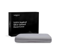 Miracle Made® Cooling Duvet Cover Stone, King/Cali King - Lyocell Silver-Infused Pet Hair Resistant Protector for Insert Comforter-Compatible w/Miracle Made Comforter