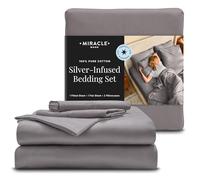 Miracle Made Extra Luxe Bed Sheets, Full Bed Sheets Set Infused with Natural Silver to Stop 99.9% of Bacterial Growth, 500 Thread Count Supima Cotton Sheets, Ultra Breathable, Antimicrobial Bedding