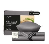 Miracle Made Extra Luxe Bed Sheets, Full Bed Sheets Set Infused with Natural Silver to Stop 99.9% of Bacterial Growth, 500 Thread Count Supima Cotton Sheets, Ultra Breathable, Antimicrobial Bedding