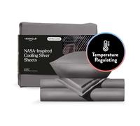 Miracle Made Extra Luxe Soft Cooling Bed Sheet Set, 4-Piece Silver-Infused Cotton Fabric - Lightweight, Hypoallergenic Bedding for Hot Sleepers, Twin Size, Stone