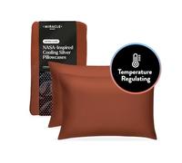 Miracle Made Extra Luxe Soft Cooling Pillowcase, 2-Piece Silver-Infused Cotton Fabric - Lightweight, Thermoregulating, Breathable Cover for Sensitive Skin, King/Cali King Size, Terracotta