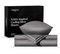 Miracle Made® Newly Improved Extra Luxe Cool IT™ True Grip ® Fitted Bed Sheets -Sage Green,King- 4 Piece Silver Infused, 300-Thread-Count Fabric (Stone, Cali King)