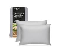 Miracle Made Soft, Breathable Cotton Pillowcase Set, 2-Piece - Silver-Treated, Cool-to-the-Touch Covers for a Fresher-Feeling Sleep Surface - King/Cali King Size, Silver Grey