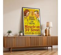 Miracle on 34th Street 1947 Framed Movie Poster Print Wall Art Image Home Decor Artworks Framed Movie Poster Different Sizes and Colours