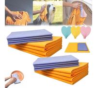 Miracle Shammy, Ultra-Absorbent Miracle Cleaning Shammy, Premium Multi-Purpose Cleaning Shammy Towel, Super Absorbent Reusable Washable Non-Woven Shammy Cloth for Car Drying (16pcs)