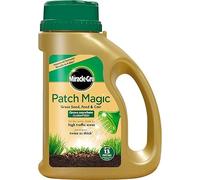 MiracleGro Patch Magic Grass Seed, Feed & Coir 1015g Jug - Fast-Growing Lawn Repair for Bare Patches - 60% Ryegrass & 40% Fescue - All-in-One Lawn Patch Repair