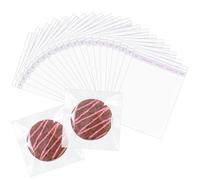 Miraclekoo 3.5 x 3.5 Inch Chocolate Covered Oreo Bags,Self Sealing Cellophane Small Treat Bag,Clear Plastic Sleeves,Gift Giving Packaging (100)