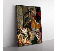 Miracles By Peter Paul Rubens Classic Painting Canvas Wall Art Print Ready to Hang, Framed Picture for Living Room Bedroom Home Office Décor, 60x40 cm (24x16 Inch)