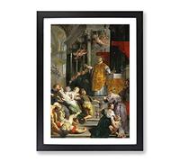 Miracles By Peter Paul Rubens Classic Painting Framed Print | A4 Black Framed Wall Art | Ready to Hang | Classic Historical Picture | Living Room Bedroom Lounge Office