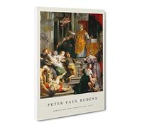 Miracles By Peter Paul Rubens Exhibition Museum Painting Canvas Wall Art Print Ready to Hang, Framed Picture for Living Room Bedroom Home Office Décor, 20x14 Inch (50x35 cm)