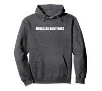 Miracles Daily Dose Pullover Hoodie, Adult Unisex, Dark Heather Grey, XXL